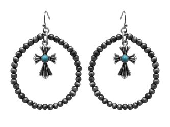 Western Najova Beaded Hoop Earrings