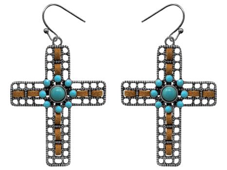 Cross Dangle earrings with hook back