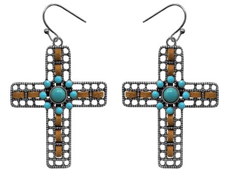 Cross Dangle earrings with hook back