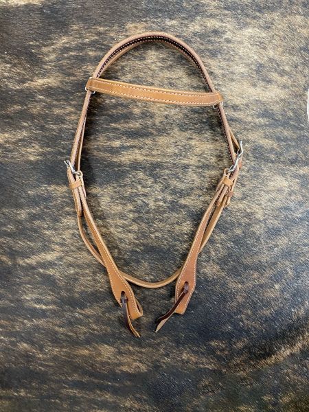 Showman Argentina Harness Cow Leather Browband Headstall #2