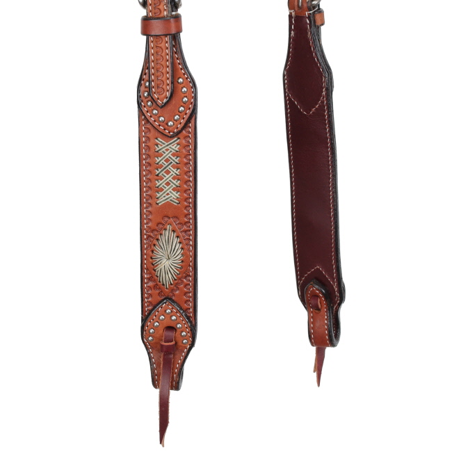 Showman Trail Weave Argentina Cow Leather One Ear Headstall #3