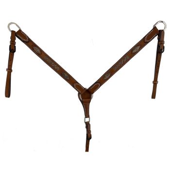Showman Trail Weave Argentina Cow Leather Breastcollar