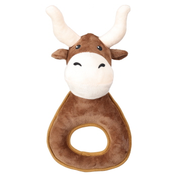 Longhorn Squeaker & Handle Plush Dog Toy
