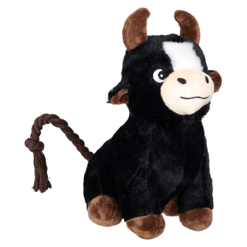 Steer Squeaker & Rope Plush Dog Toy