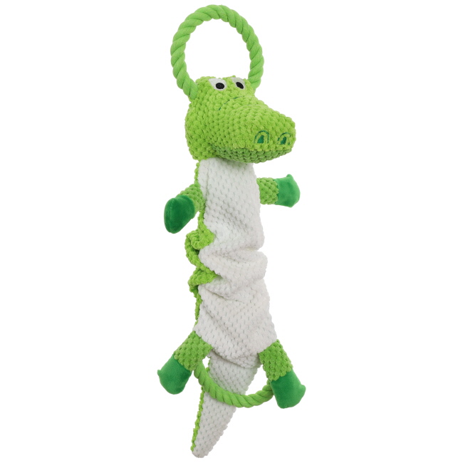 Cowboy Pals Plush Squeaky Crinkle Rope Dog Toy #2