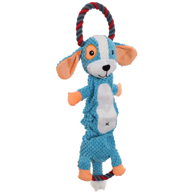 Cowboy Pals Plush Squeaky Crinkle Rope Dog Toy #4