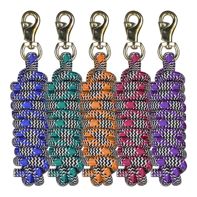 Showman 9' Assorted Poly Lead Rope with Bull Snap
