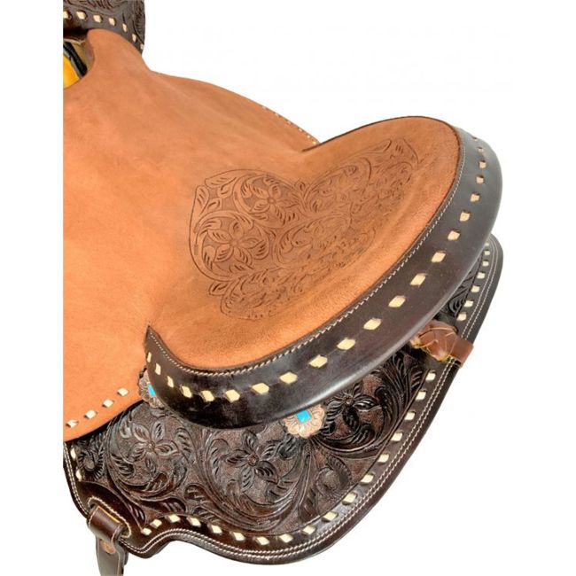 Midnight Rose Barrel Style Saddle - 16 Inch #2