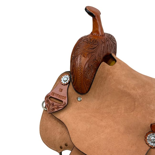 Sagebrush Roughout Barrel Style Saddle - 15 Inch #3