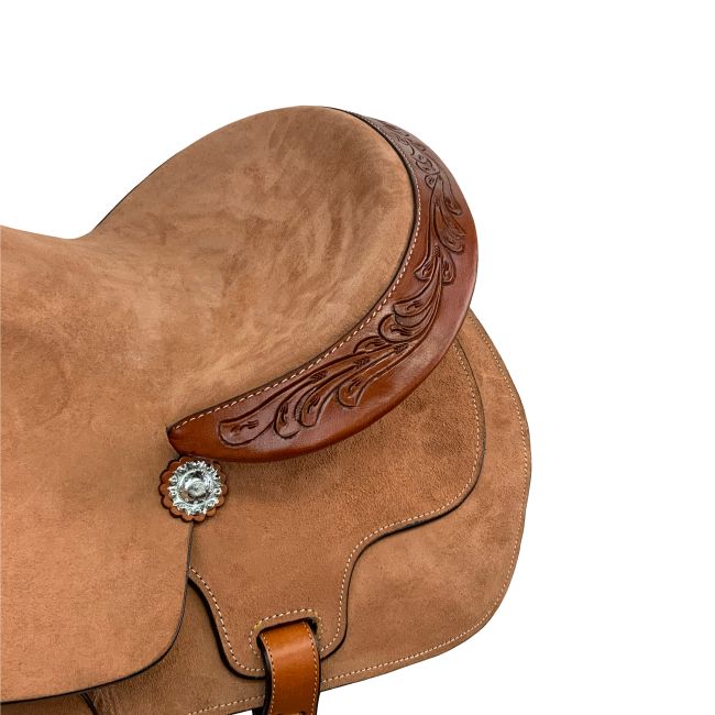 Sagebrush Roughout Barrel Style Saddle - 15 Inch #4