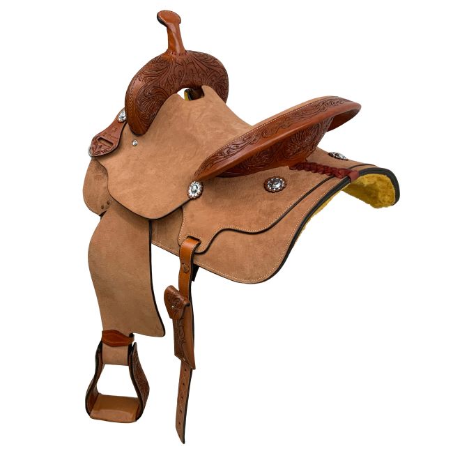 Sagebrush Roughout Barrel Style Saddle - 15 Inch #2