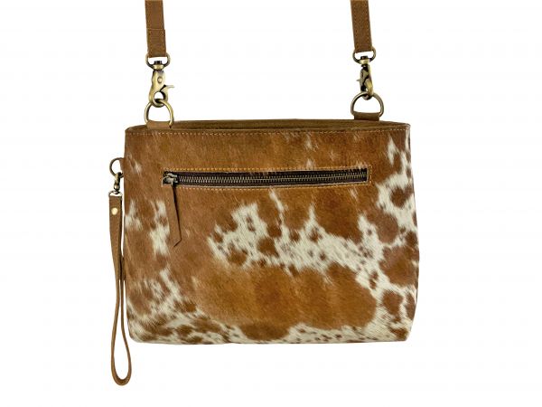 Showman Leather Crossbody Bag with hair on cowhide #2