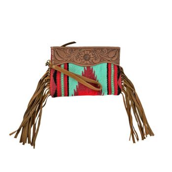 Showman 100% Wool Southwest Design Saddle Blanket Wristlet