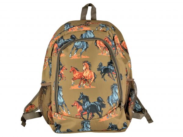 16.5" Backpack with running horses design