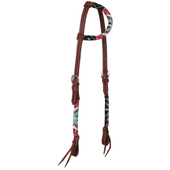 Showman Midnight Maverick Argentina Cow Leather One Ear Headstall