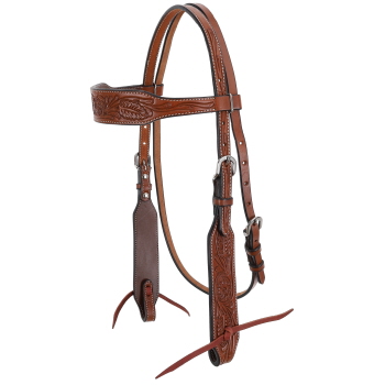Showman Wildflower Hollow Argentina Cow Leather Browband Headstall