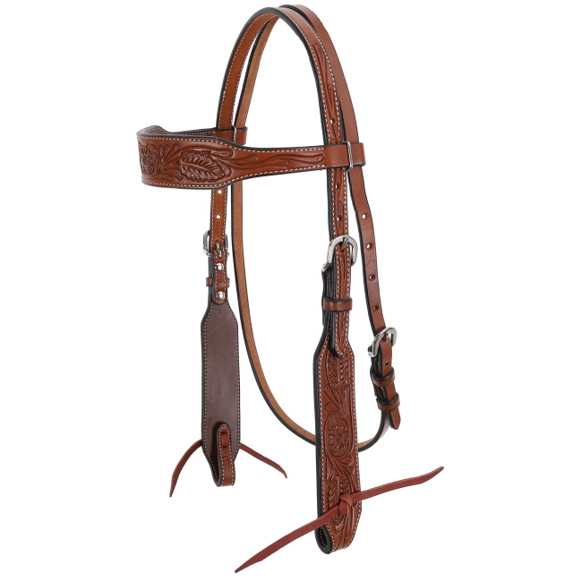 Showman Wildflower Hollow Argentina Cow Leather Browband Headstall