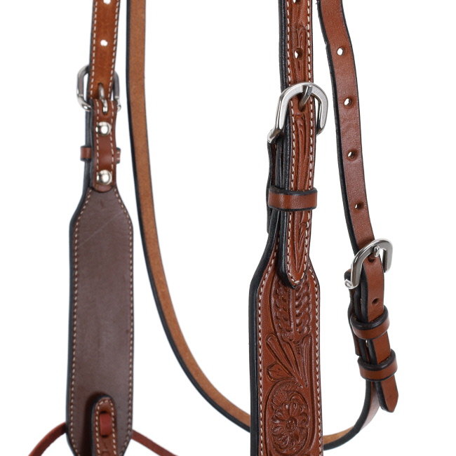 Showman Wildflower Hollow Argentina Cow Leather Browband Headstall #2