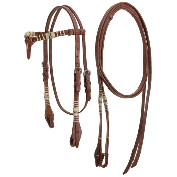 Showman Rawhide Junction Argentina Cow Leather Futurity Knot Headstall