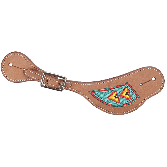 Showman Ladie's Argentina Cow Leather Orange Glow Spur Strap #2