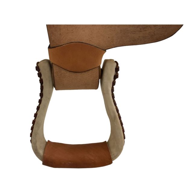 Argentina Cow Leather Roughout Western Roper Saddle - 16 Inch #5