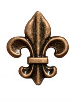 Copper Fleur Di Lis concho with screw