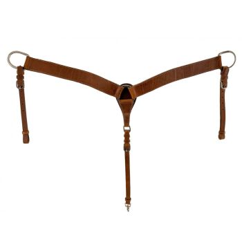 Showman Plain Argentina Cow Leather Double Stitched Breastcollar