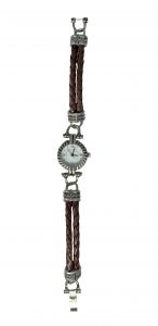 Silver Western Watch with Braided Bands