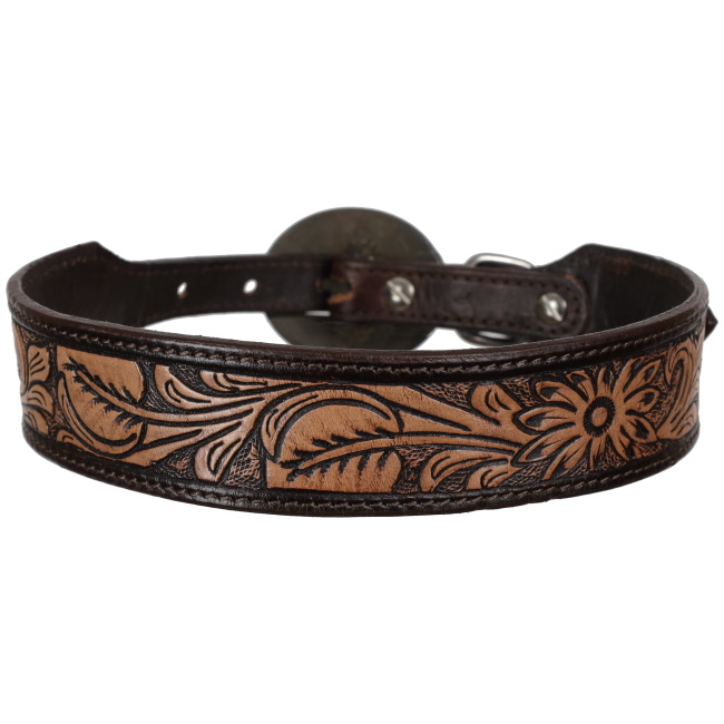 Showman Timber Blossom Leather Dog Collar #2