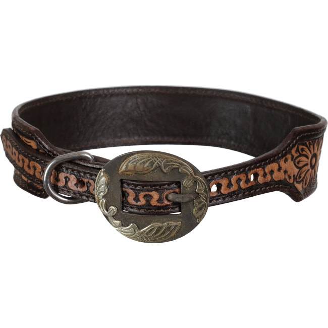 Showman Timber Blossom Leather Dog Collar #3