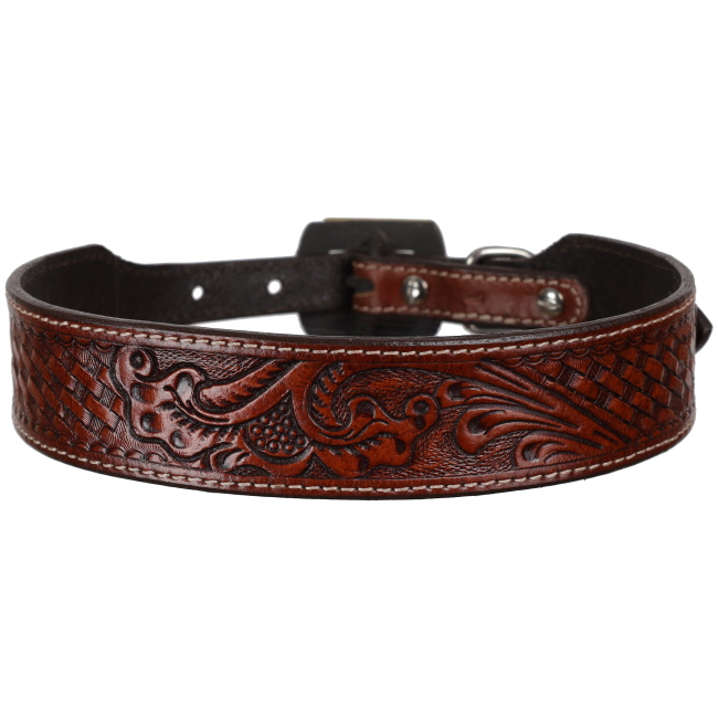 Showman Heritage Bloom Leather Dog Collar #2