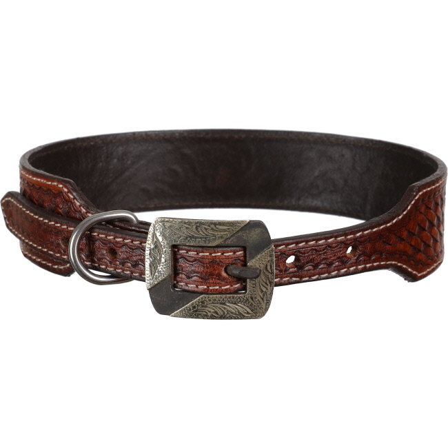 Showman Heritage Bloom Leather Dog Collar #3