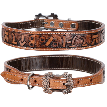 Showman Brandin' Pen Leather Dog Collar