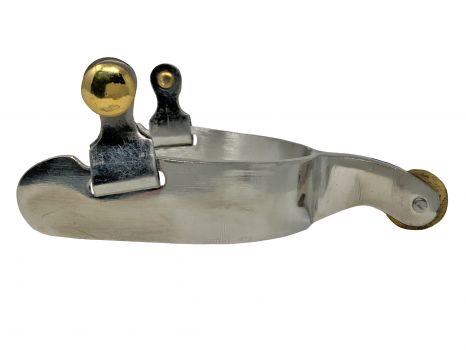 Showman Western Stainless Steel Mens size smooth rowel spurs