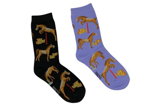 Womens's Western Horse Print Fun Design Socks