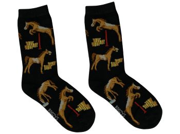 Womens's Western Horse Print Fun Design Socks #2