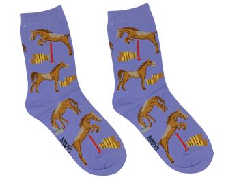 Womens's Western Horse Print Fun Design Socks #3