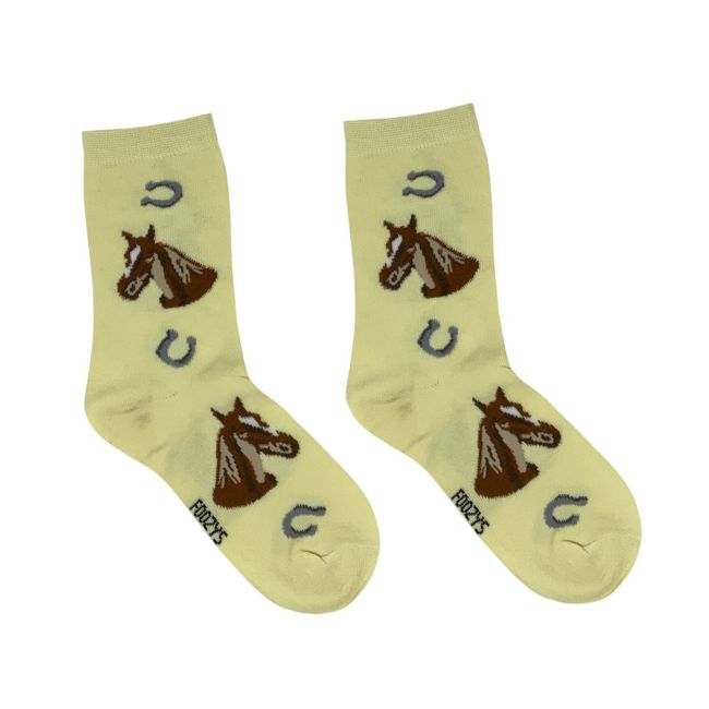 Women's Western Horse Head Print Fun Design Socks #3