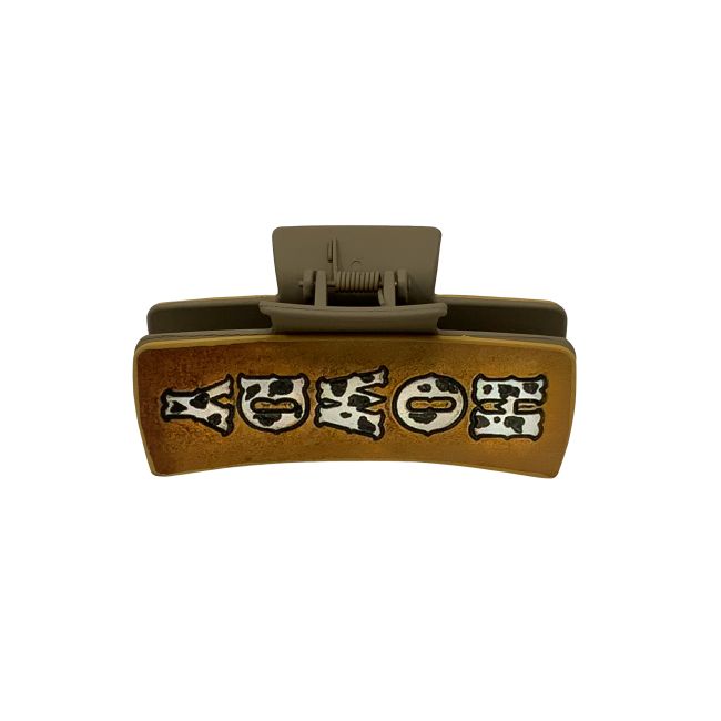 Cowprint Howdy Claw Clip #2