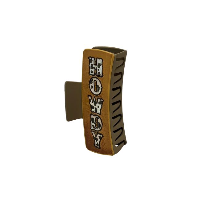 Cowprint Howdy Claw Clip #3