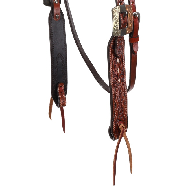 Showman Saddle Stitch Browband Headstall #2