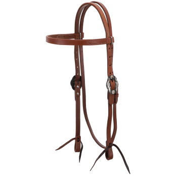 Showman Silverleaf Browband Headstall