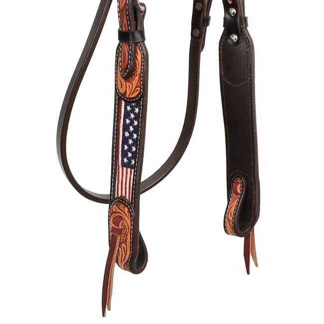 Showman Freedom Flag Browband Headstall #2