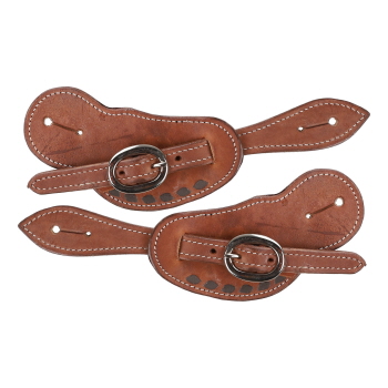 Showman Ladie's Argentina Cow Leather Black Stitch Spur Strap