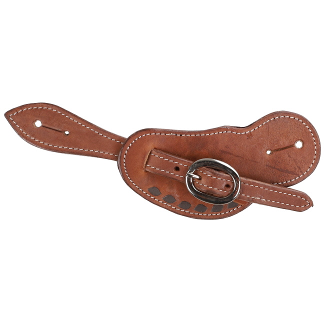 Showman Ladie's Argentina Cow Leather Black Stitch Spur Strap #2