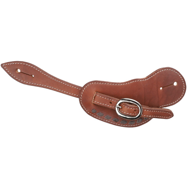 Showman Men's Argentina Cow Leather Black Stitch Spur Strap #2