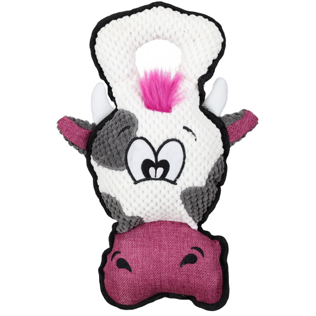 Barnyard Bash Squeaker & Handle Plush Dog Toy #3