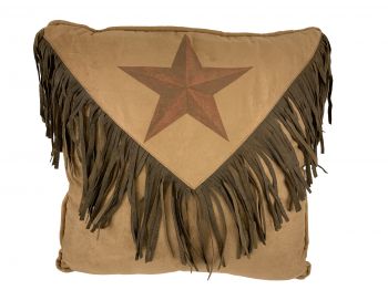 Western Style Throw Pillow Featuring a Western Star Design