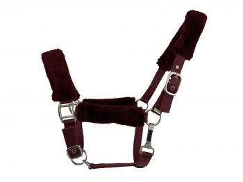 Fleece Covered Nylon halter with crown adjustment and throat snap #2