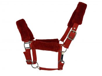 Fleece Covered Nylon halter with crown adjustment and throat snap #3